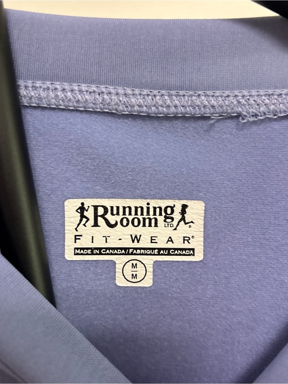 Running Room Women's Long Sleeve Performance Tee in Lavender/White - Picture 3 of 5